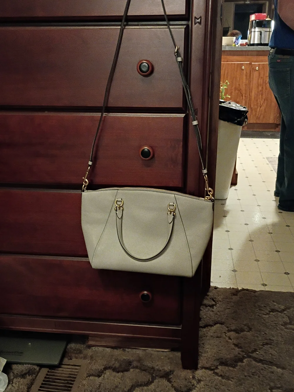 Coach Bella Grey Leather Satchel